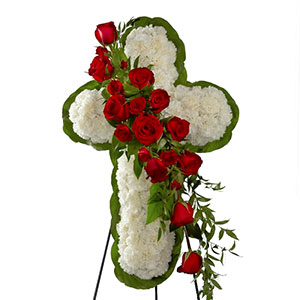 Floral Cross Easel