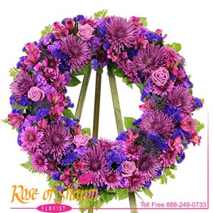 Purple Passion Wreath Tribute